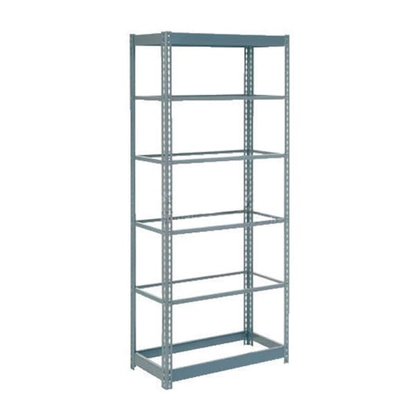 Heavy Duty Shelving 48W x 18D x 60H With 6 Shelves, No Deck, Gray
